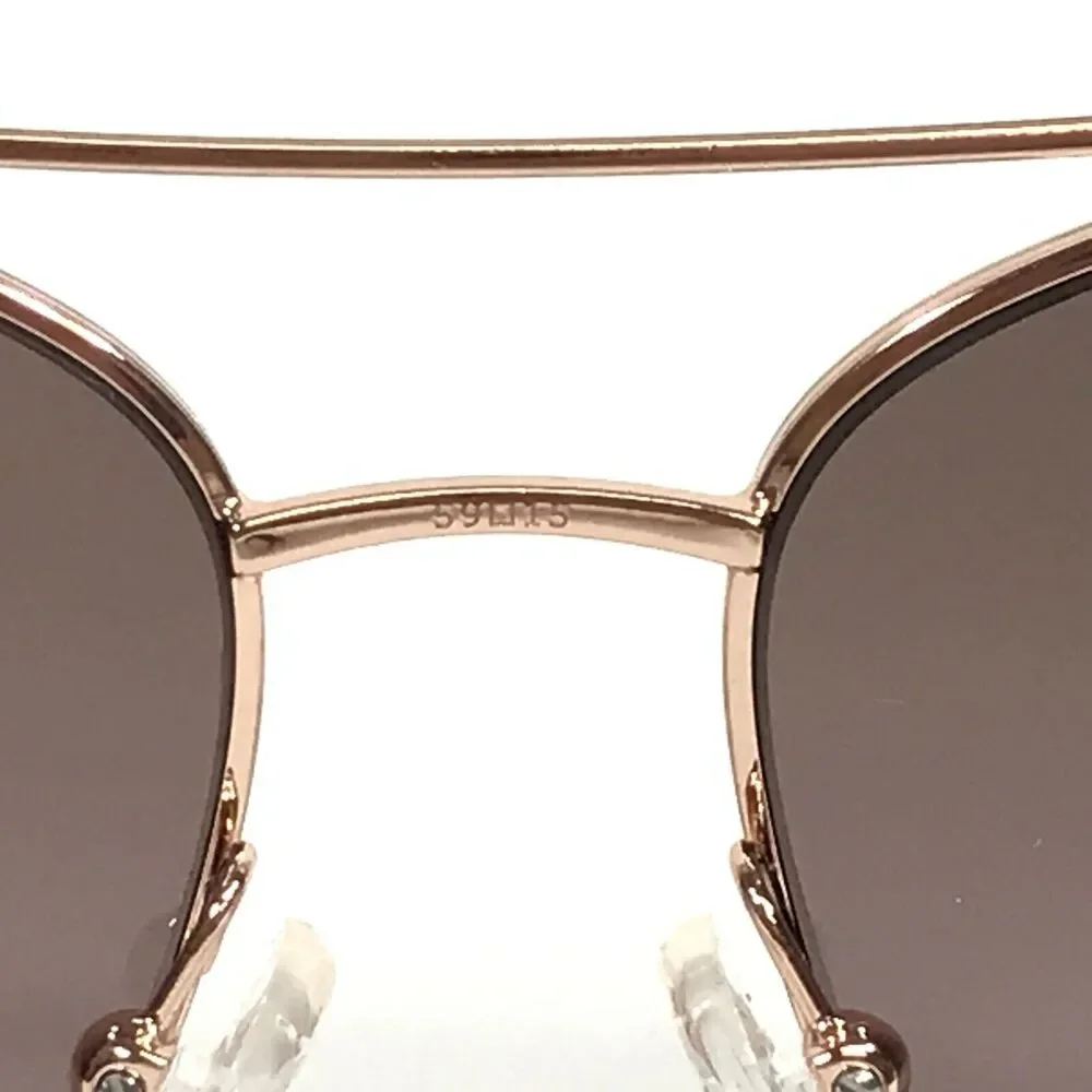 Michael Kors Sunglasses MK1096 Stratton 110814 Rose Gold Tortoise Brown Lenses - Picture 12 of 14